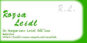 rozsa leidl business card